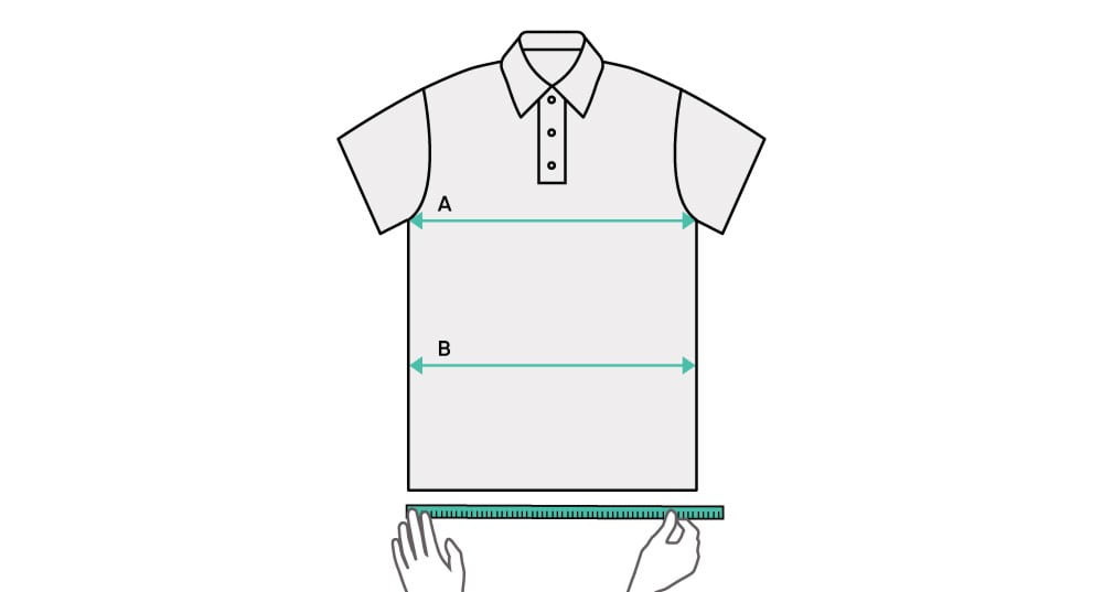 Polo shirt size guide