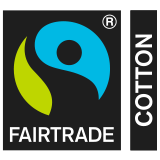 Tutto il cotone proviene da produttori Fairtrade ed è certificato e commercializzato secondo gli Standard Fairtrade